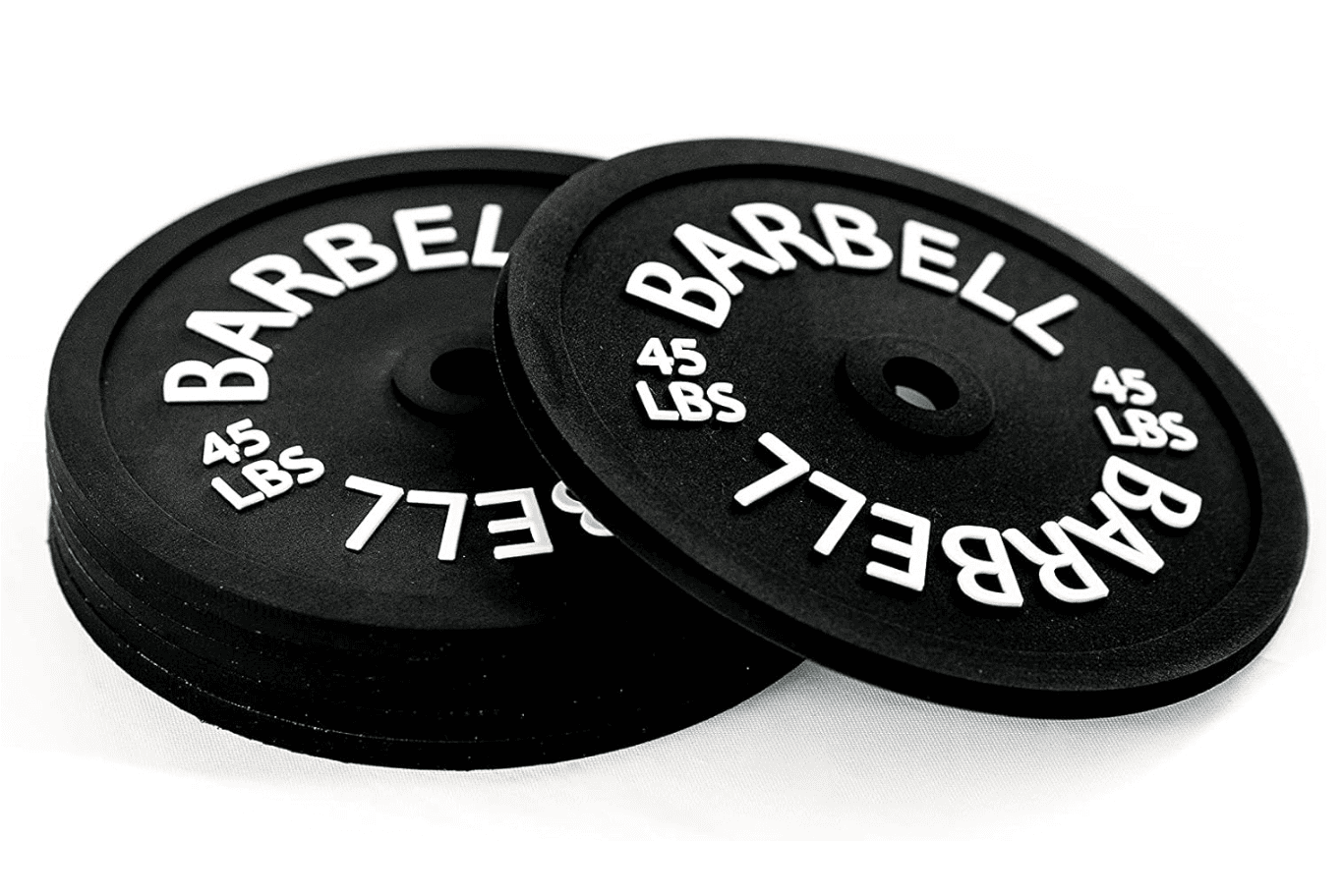 Barbell Plate Drink Coasters - 6 Pack