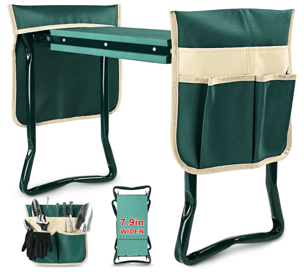 Garden Kneeler and Seat with Tool Pouches