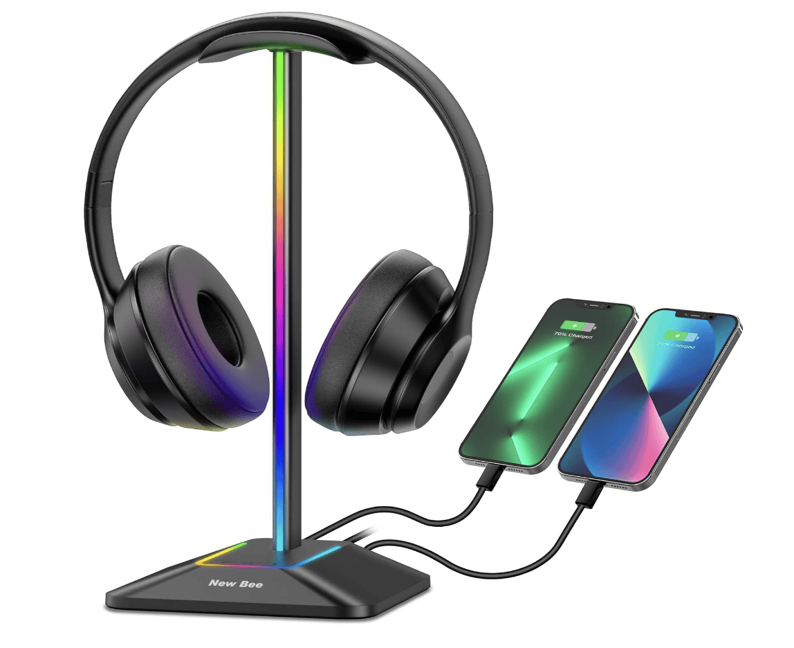 Headphone Stand with Charging Ports