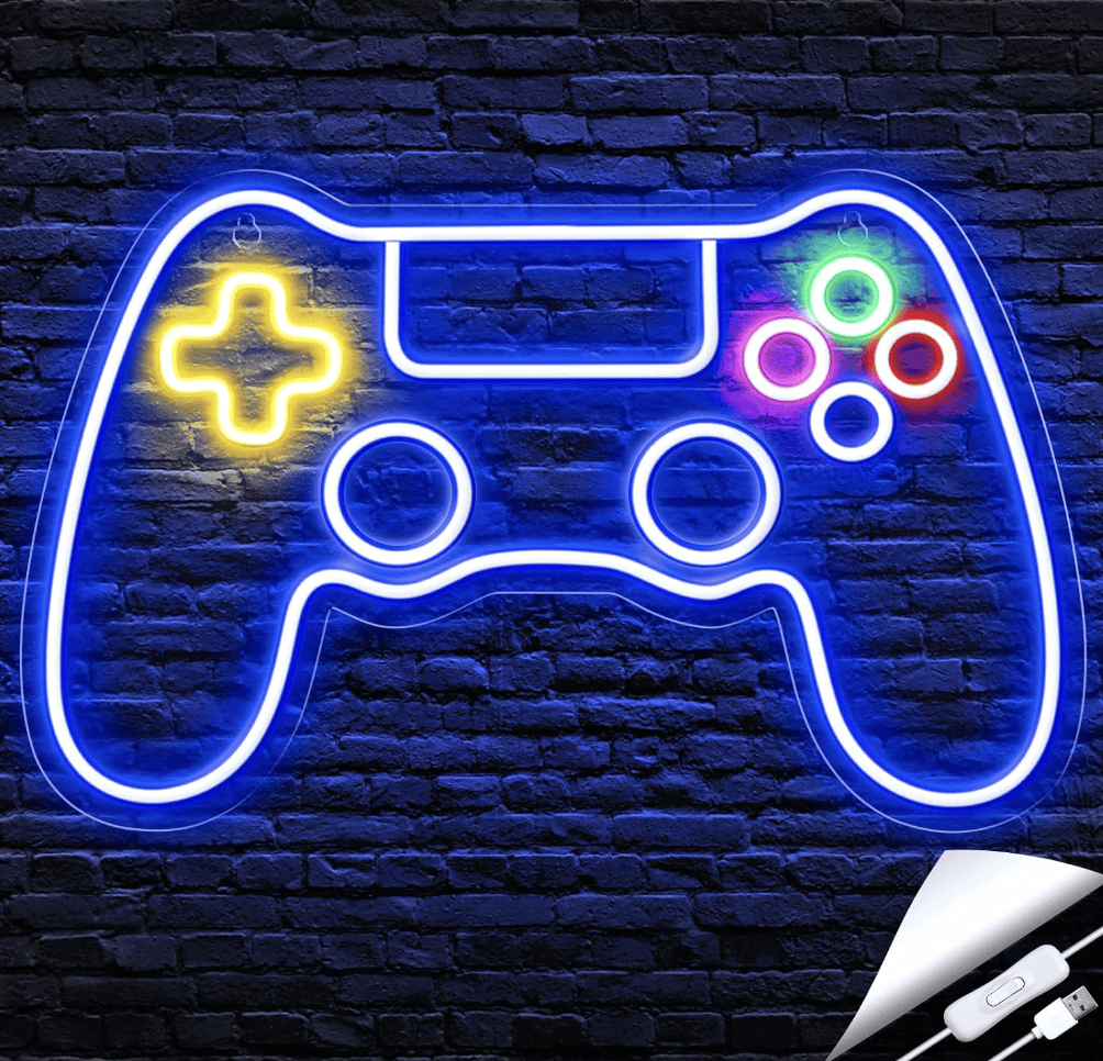 Neon Game Controller Sign