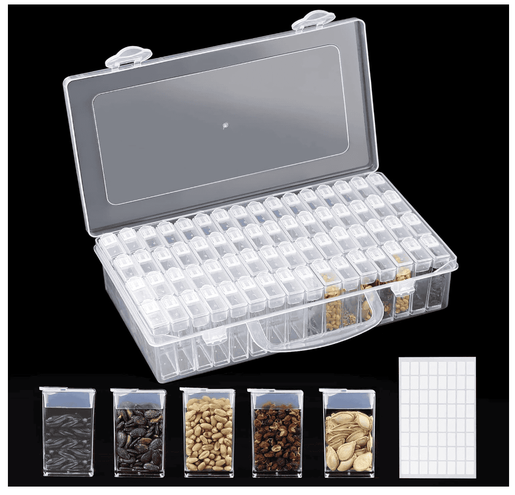 Plastic Seed Storage Box - 64 Slots