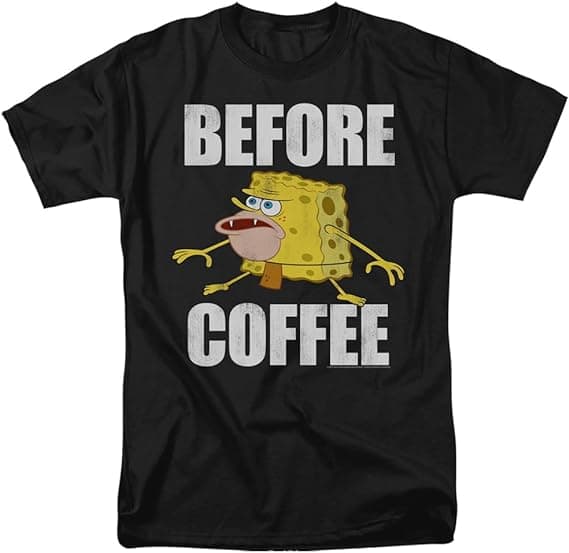 Before Coffee Spongebob Shirt
