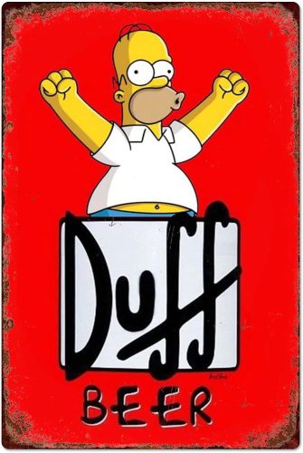 Vintage Duff Beer Metal Sign