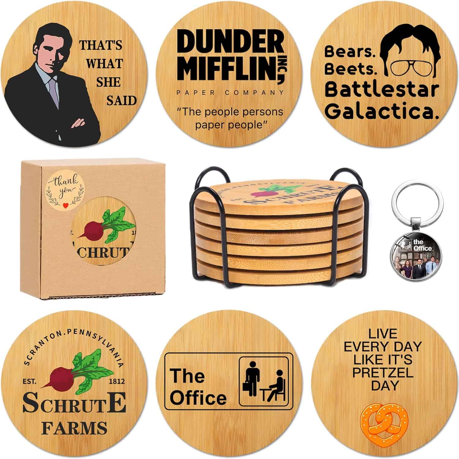The Office Wooden Coasters