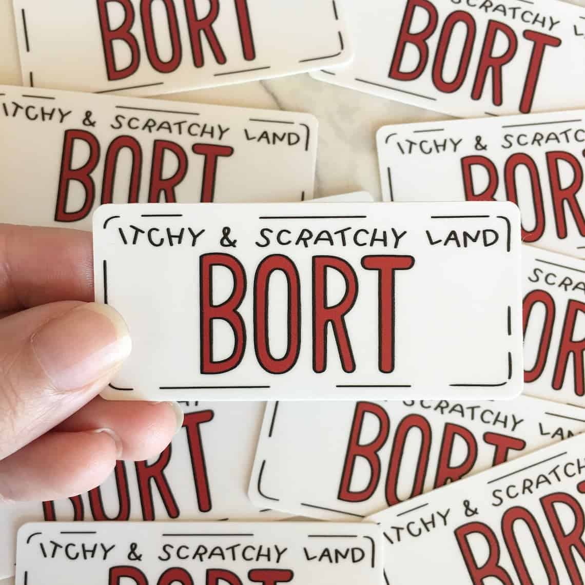 Bort Simpson License Plate Sticker